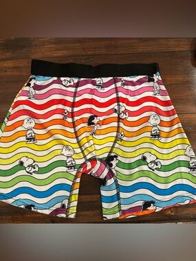 Peanuts Rainbow Wave Boxer Briefs - Multicolor men’s medium